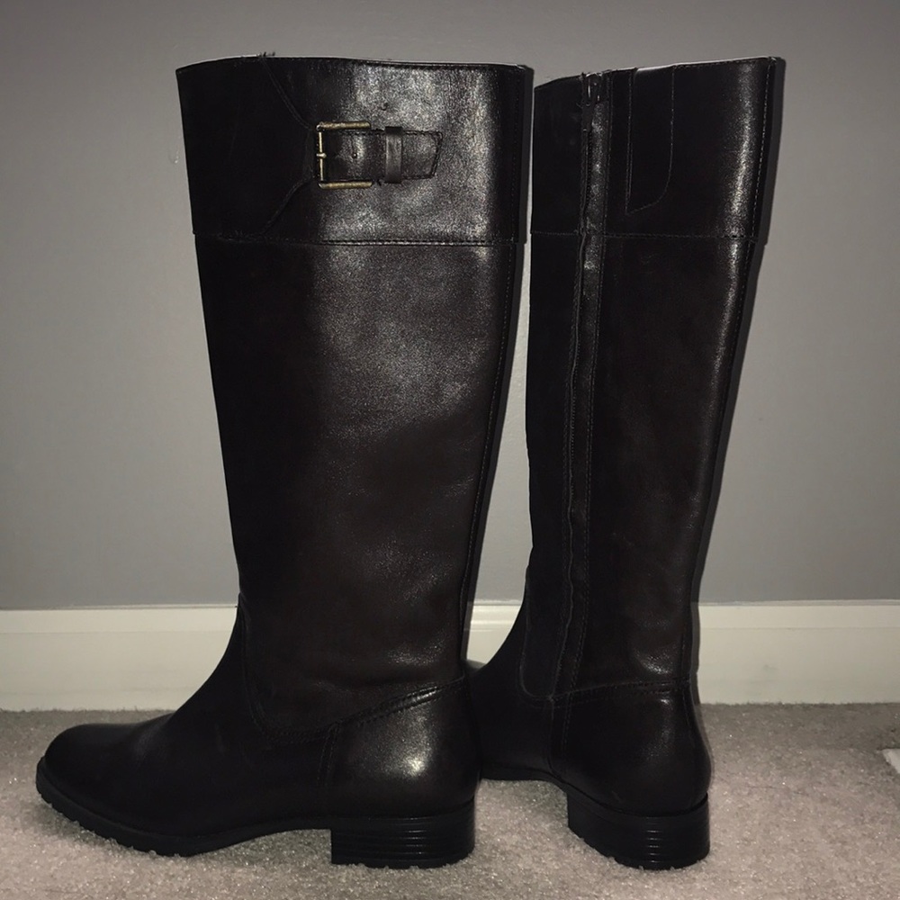 Ralph Lauren chocolate brown boots. Never warn